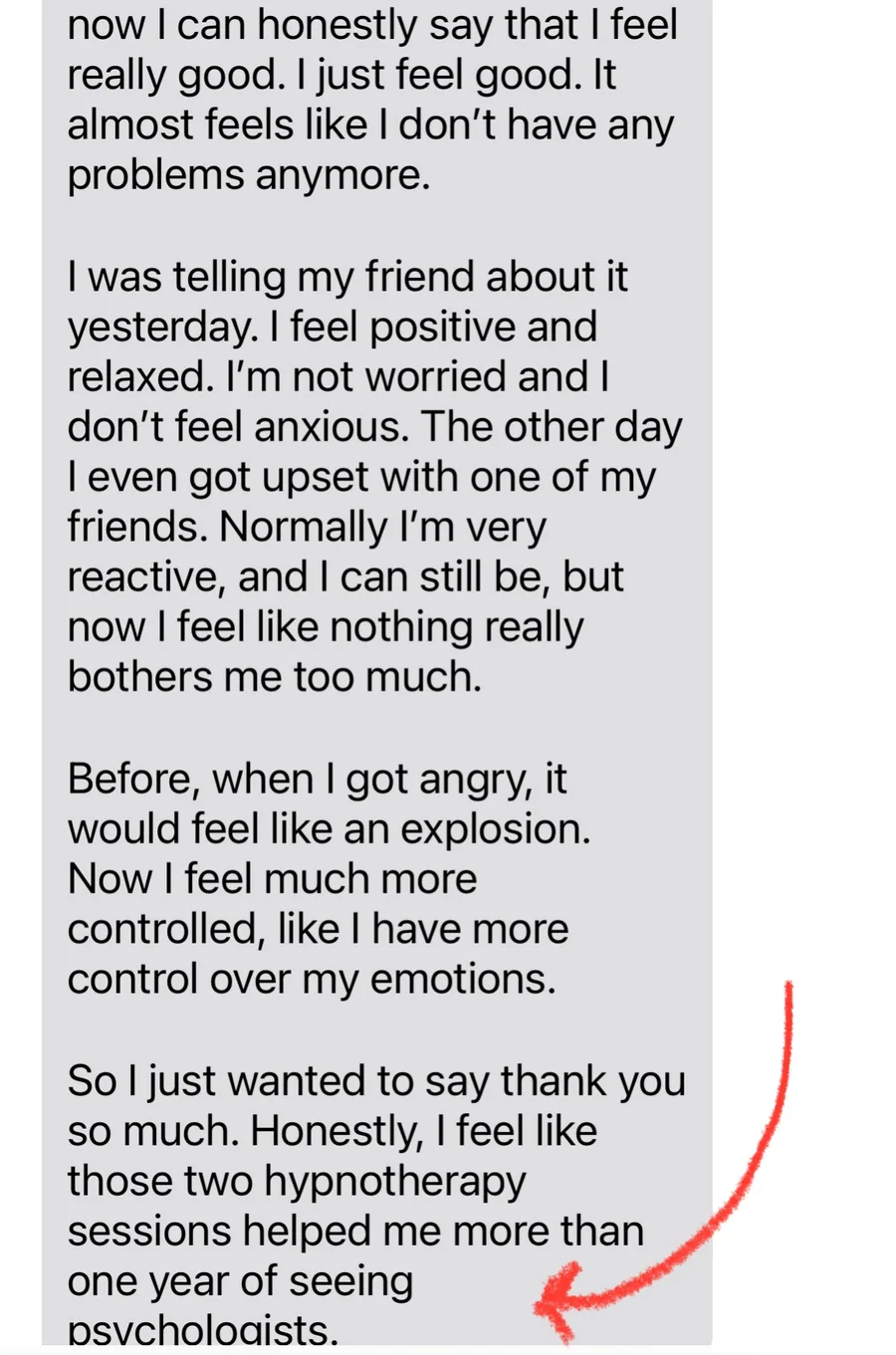 Client testimonial — gold coast