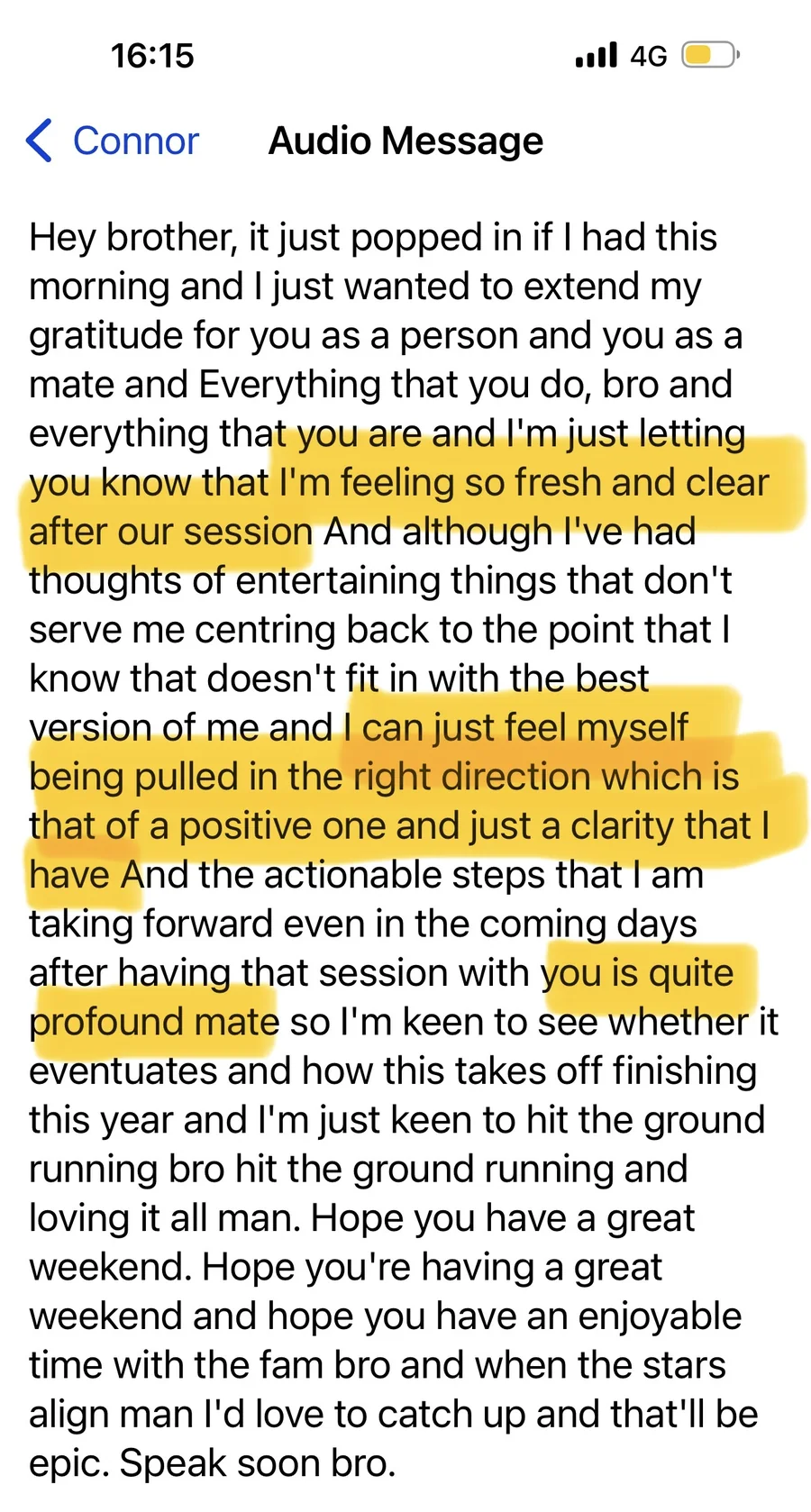 Client testimonial — connor weston connorweston