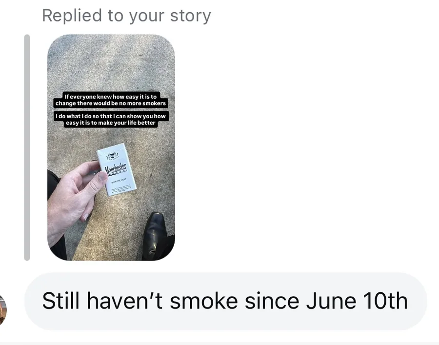 Client testimonial — sean m smoking cessation