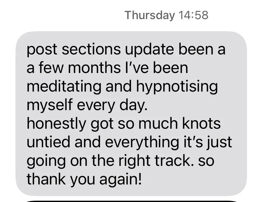 Client testimonial — ongoing practice