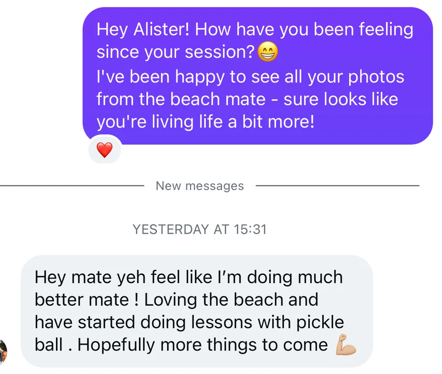 Client testimonial — alister depression