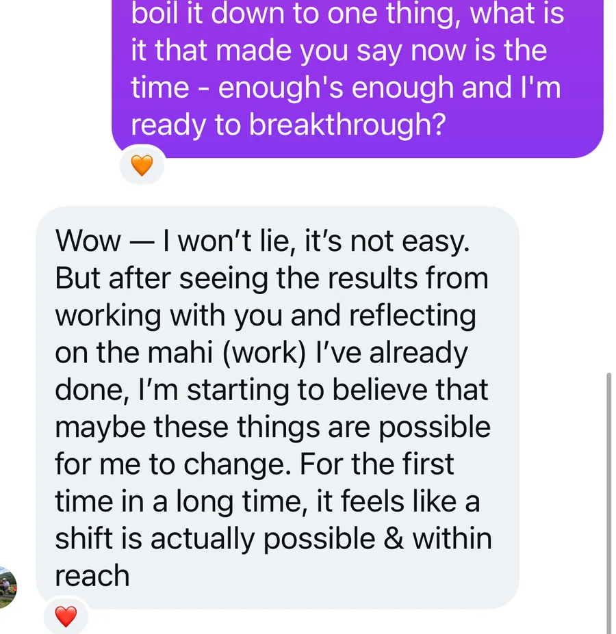 Client testimonial — breakthrough