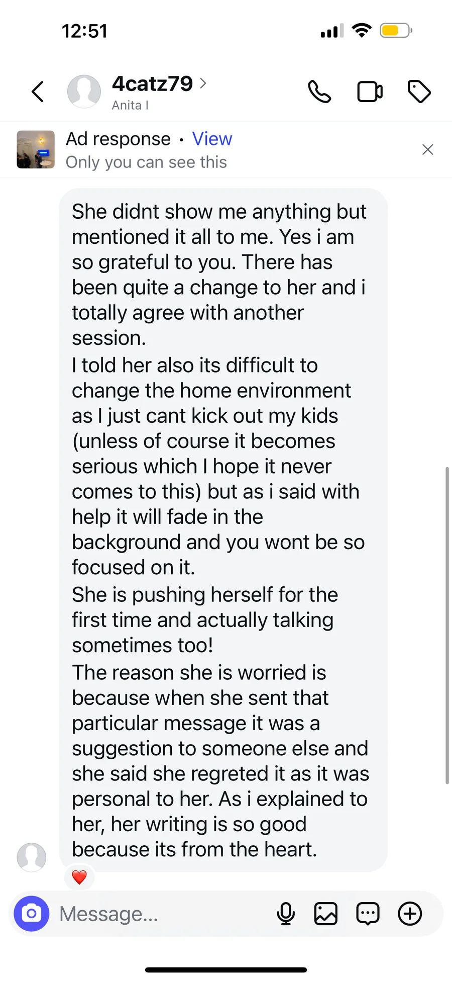 Client testimonial — s mother depression