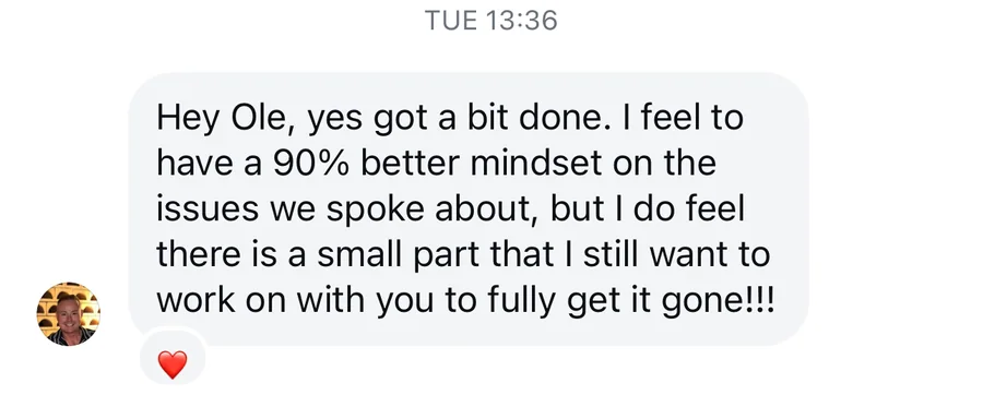 Client testimonial — mindset